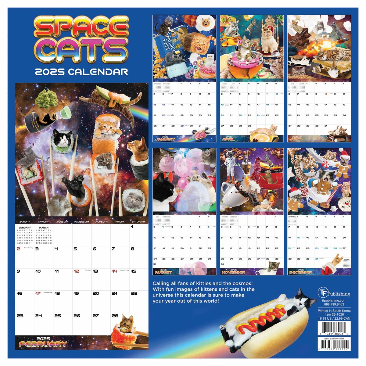 Space Cats Calendar 2025 pertaining to Cat Astrophe 2025 Calendar Printable