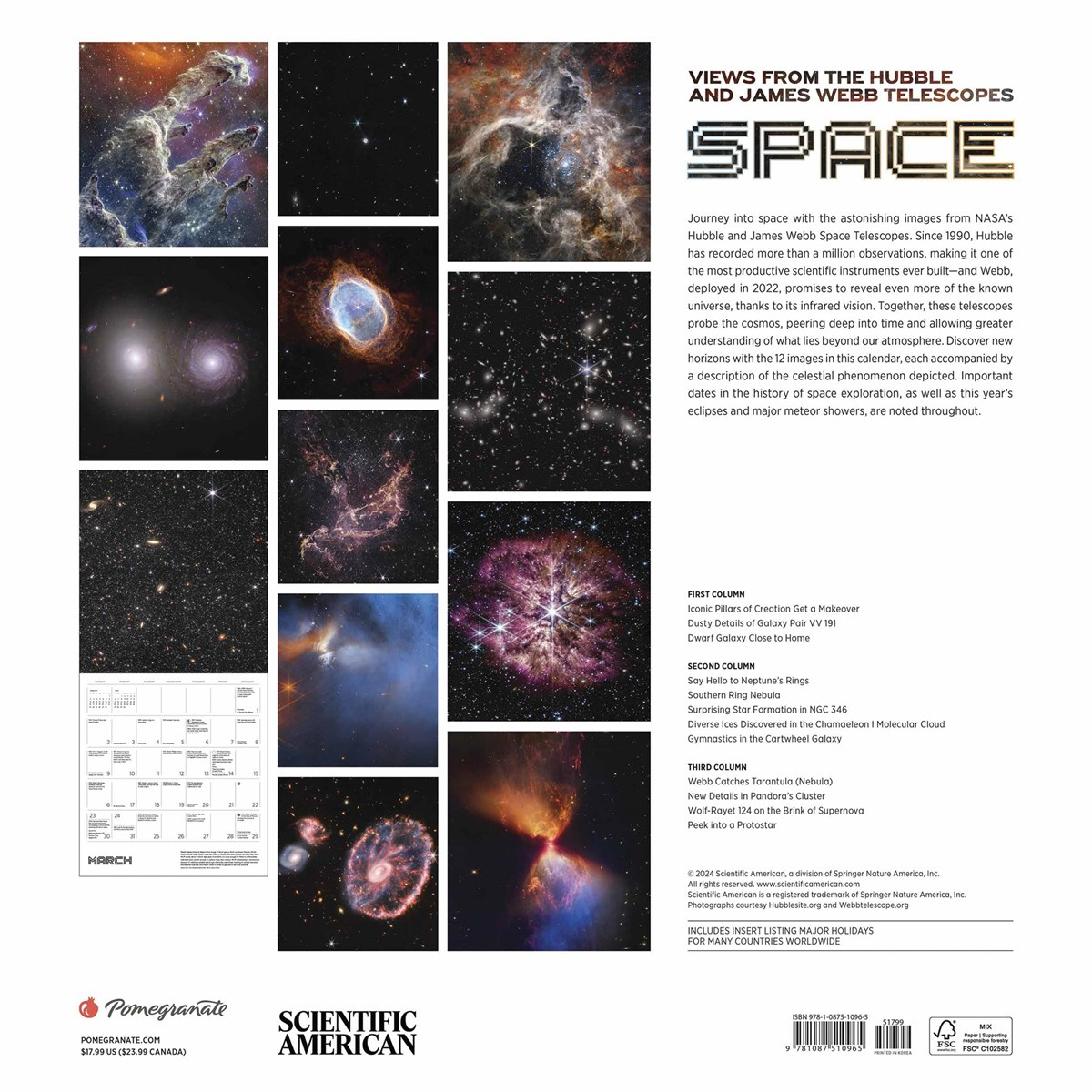 Space, Views From The Hubble Telescope Calendar 2025 in Space Hubble Telescope Special Edition 2025 Calendar Printable