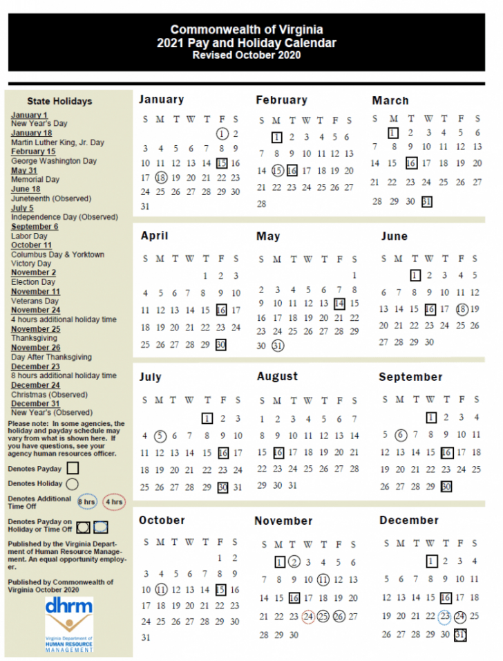Virginia 2025 Calendar  Printable