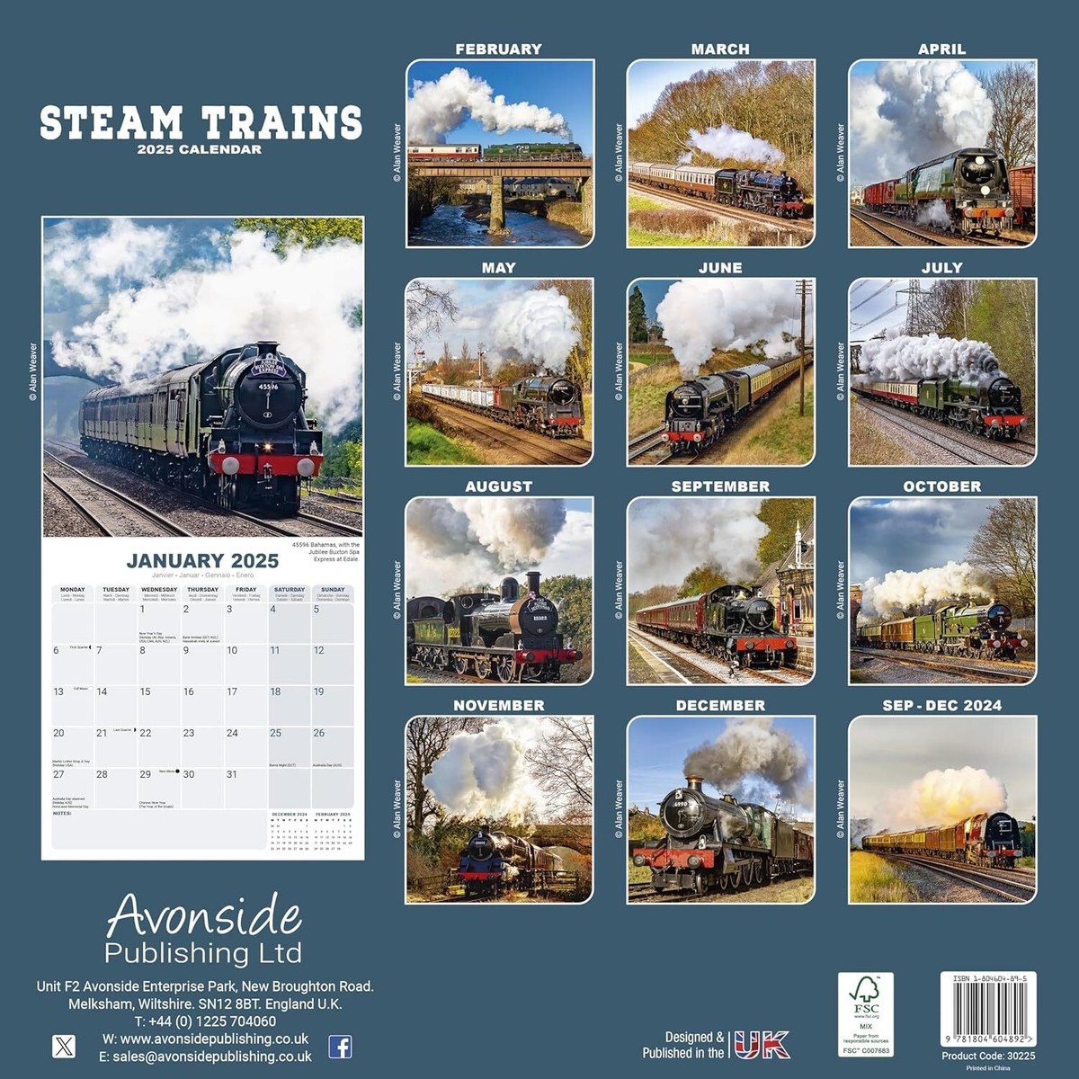 Steam Trains - 2025 Calendar - Brand New - 604892 throughout Trains Railroading 2025 Calendar Printable