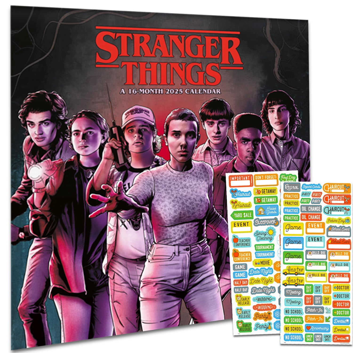Stranger Things Calendar 2025 - Deluxe 2025 Stranger Things Wall Calendar Bundle With Over 100 Calendar Stickers (Hellfire Club Gifts, Office pertaining to Stranger Things 2025 Calendar Printable