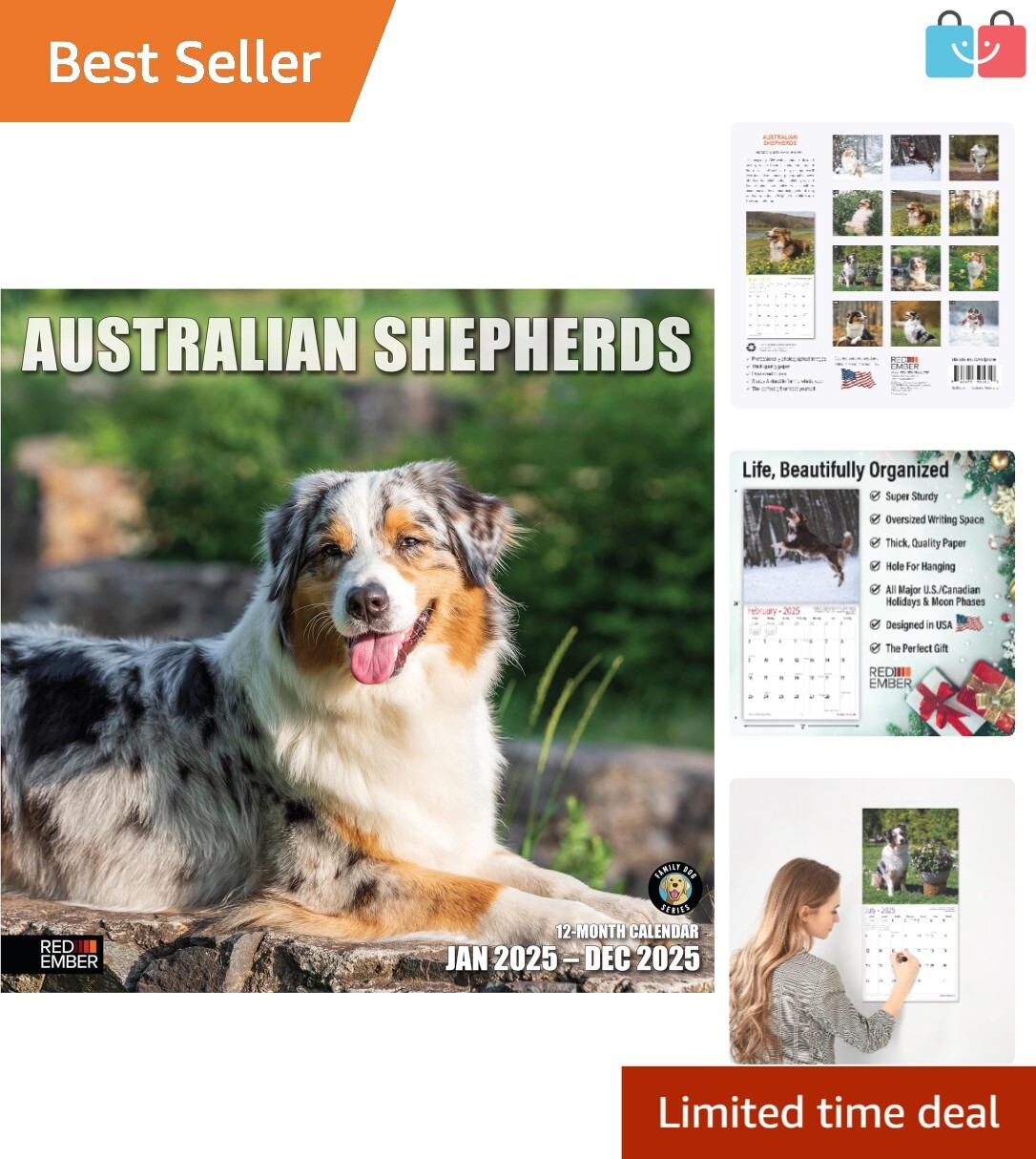 Stunning Australian Shepherds 2025 Wall Calendar - Perfect Gift for Just Australian Shepherds 2025 Calendar Printable