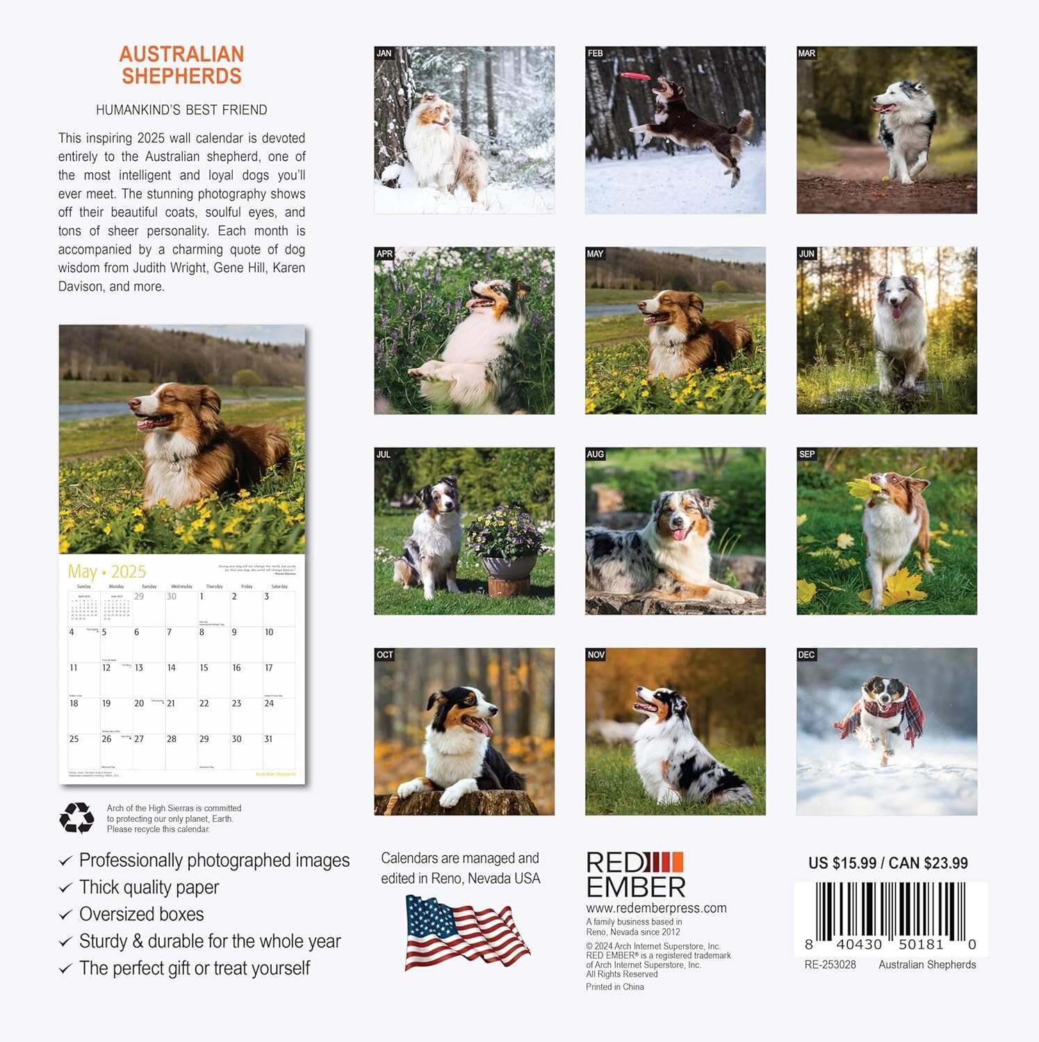 Stunning Australian Shepherds 2025 Wall Calendar - Perfect Gift regarding Just Australian Shepherds 2025 Calendar Printable