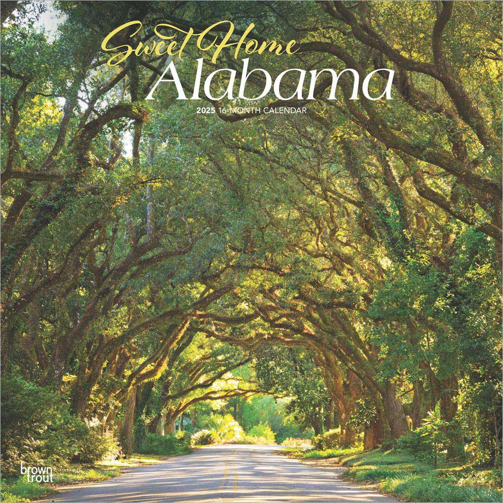Sweet Home Alabama | Alabama Places | 2025 12 X 24 Inch Monthly inside Sweet Home Alabama Places 2025 Calendar Printable