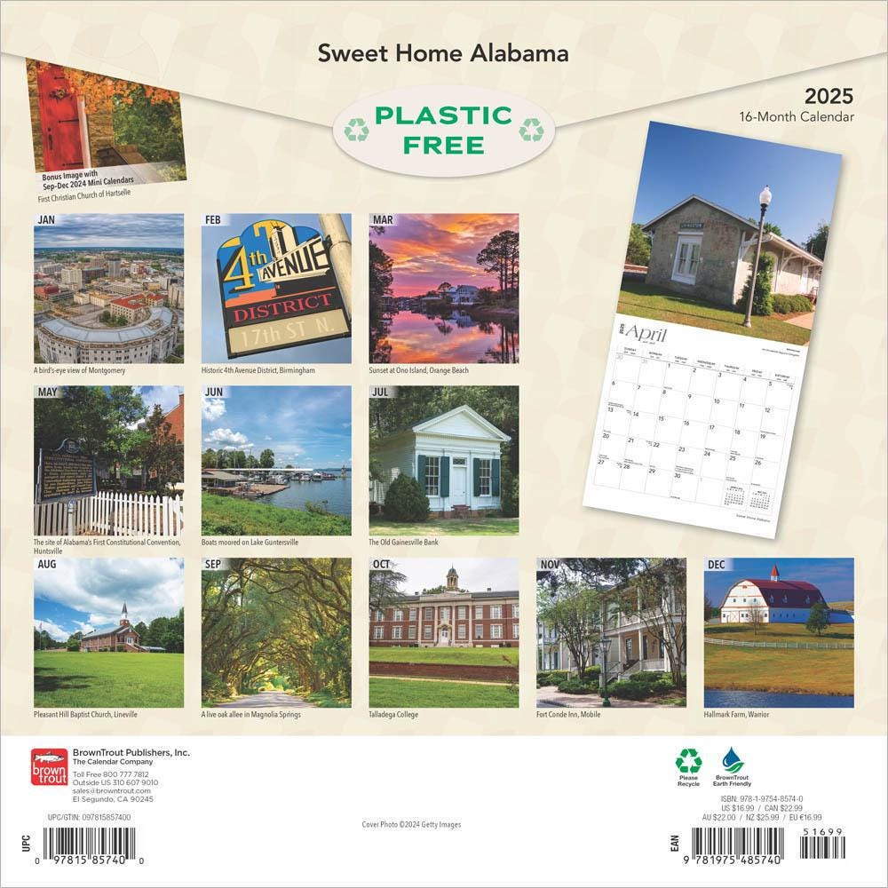 Sweet Home Alabama | Alabama Places | 2025 12 X 24 Inch Monthly with regard to Sweet Home Alabama Places 2025 Calendar Printable