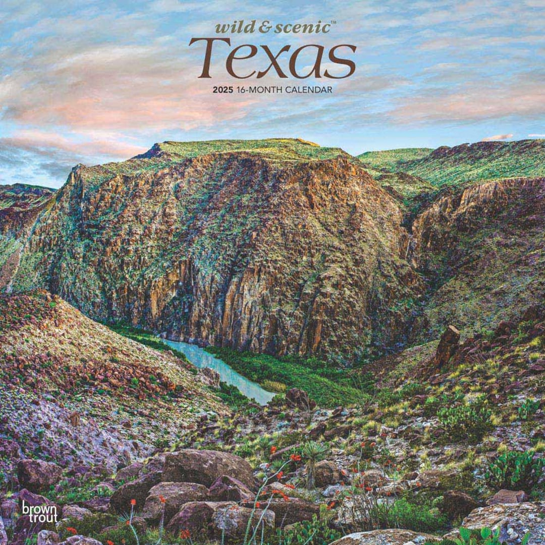 Texas Wild &amp;amp; Scenic 2025 12 X 24 Inch Monthly Square Wall Calendar Plastic-Free Browntrout Usa America Southwest State Nature - Etsy throughout Texas Wild And Scenic 2025 Calendar Printable