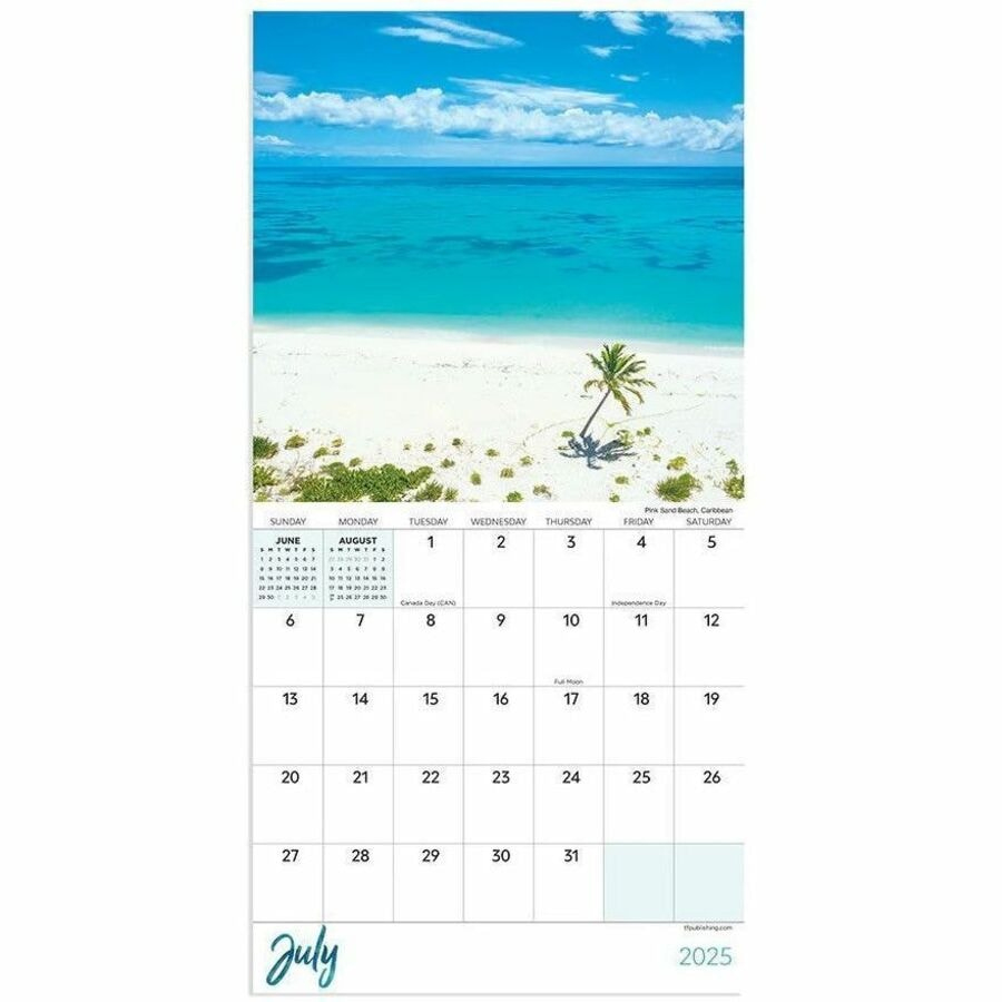 Tf Publishing 2025 Tropical Beaches Mini Calendar - Mini - 12 throughout Ocean View 2025 Calendar Printable
