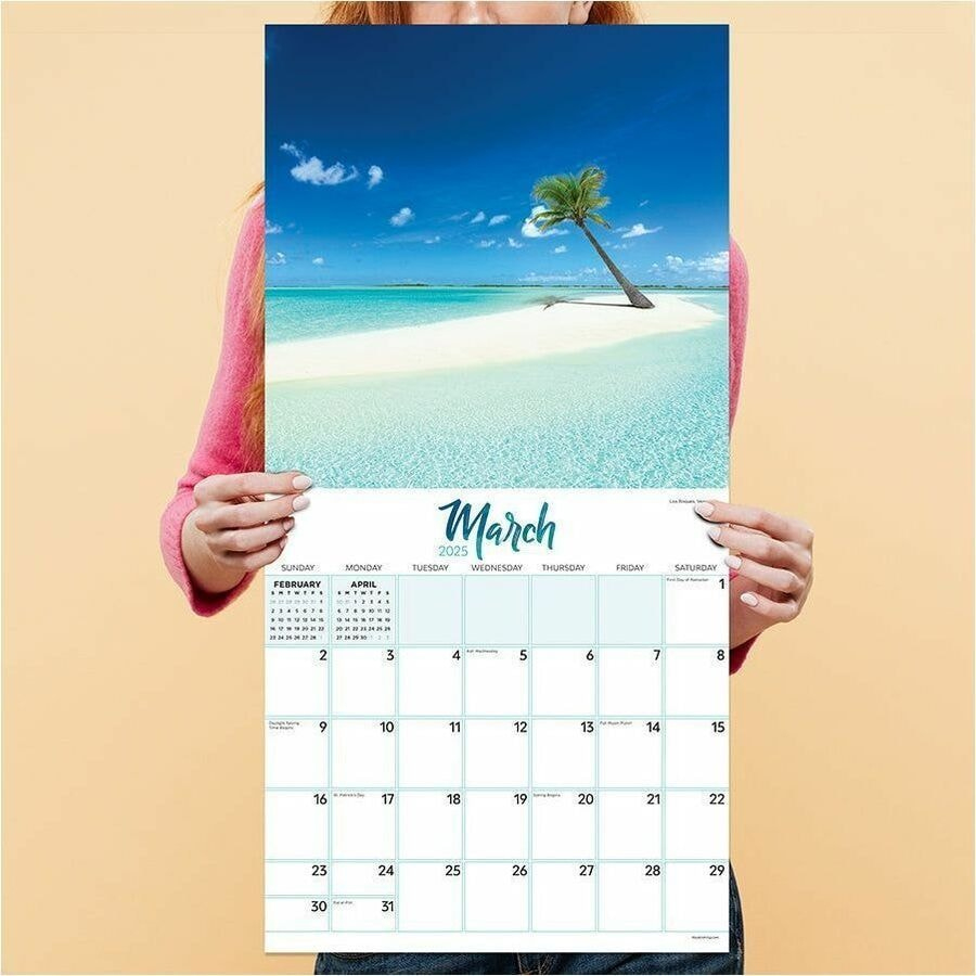 Tf Publishing 2025 Tropical Beaches Wall Calendar - Standard - 12 intended for Tropical Beaches 2025 Calendar Printable