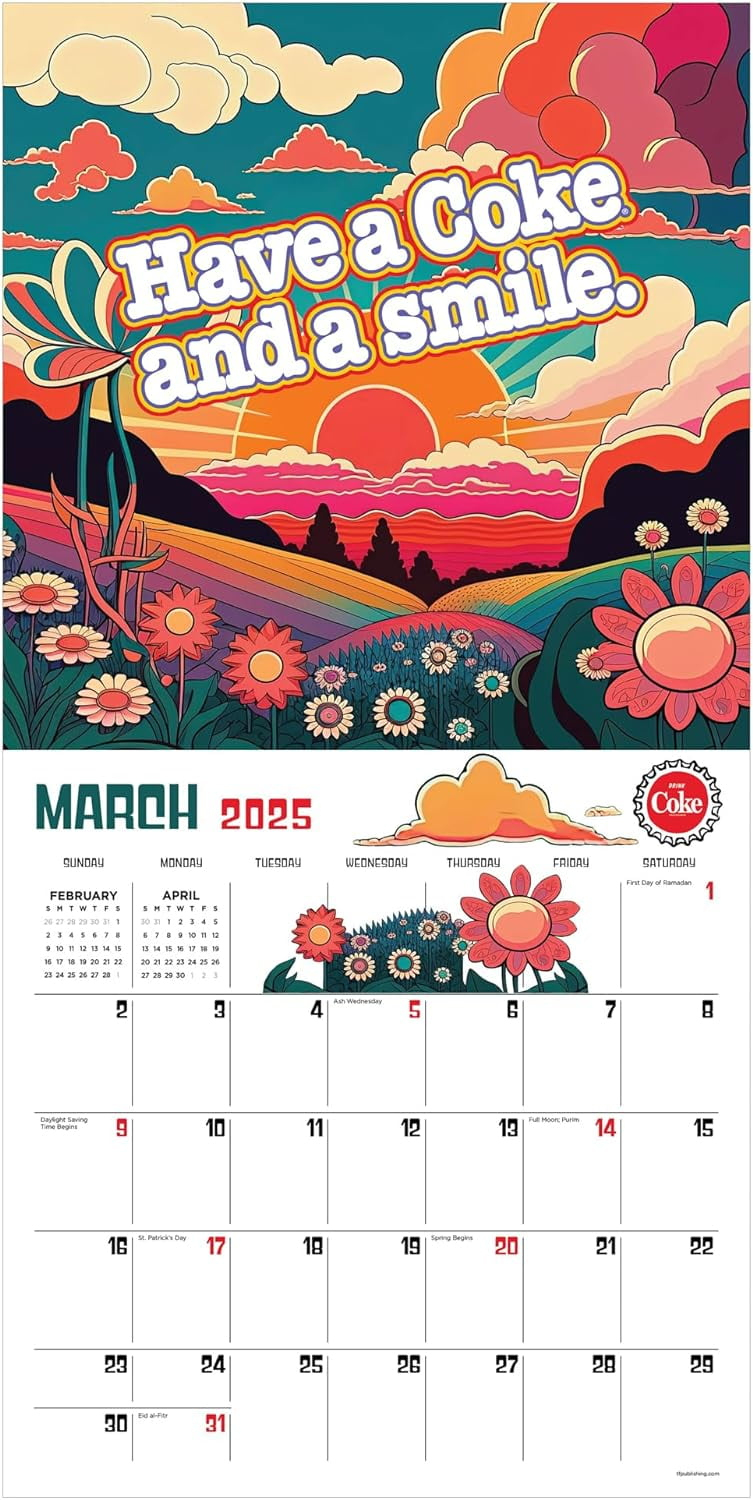 Tf Publishing, Coca Cola Nostalgia 2025 Wall Calendar pertaining to Coca Cola Nostalgia 2025 Calendar Printable