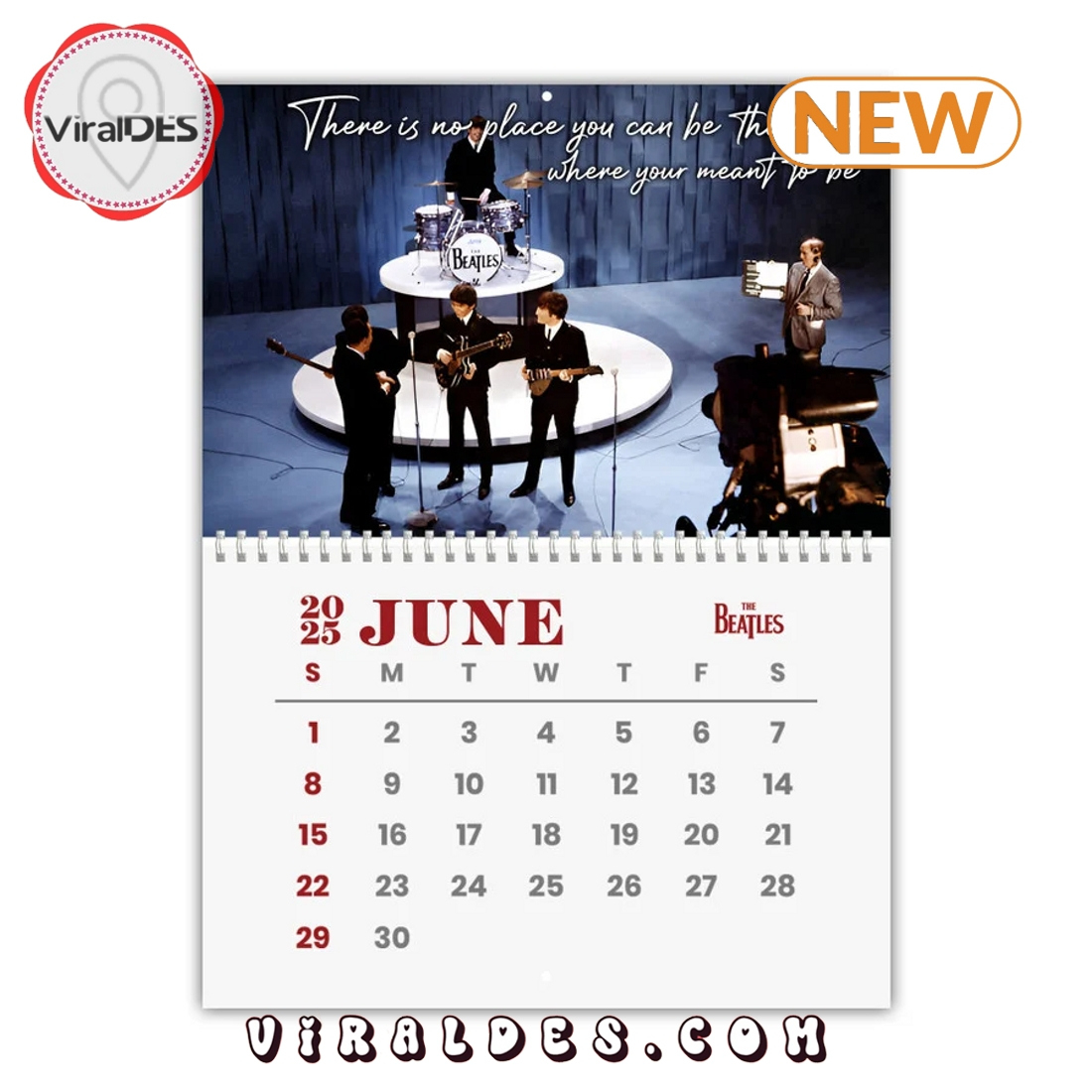 The Beatles Band 2025 New Year Calendar - Viraldes Store intended for Beatles 2025 Calendar Printable