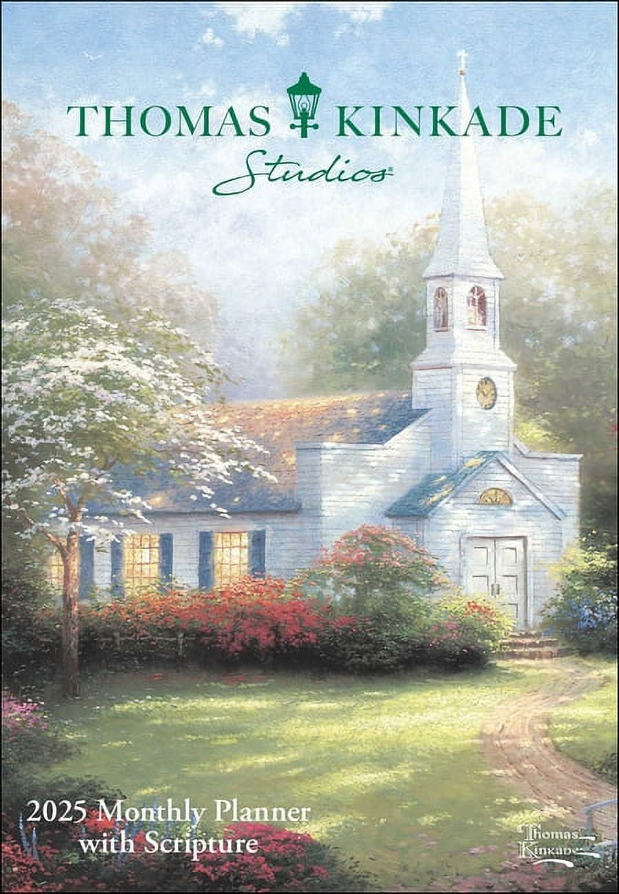 Thomas Kinkade Studios 12-Month 2025 Monthly Pocket Planner within Kinkade Collectors Edition With Scripture 2025 Calendar Printable
