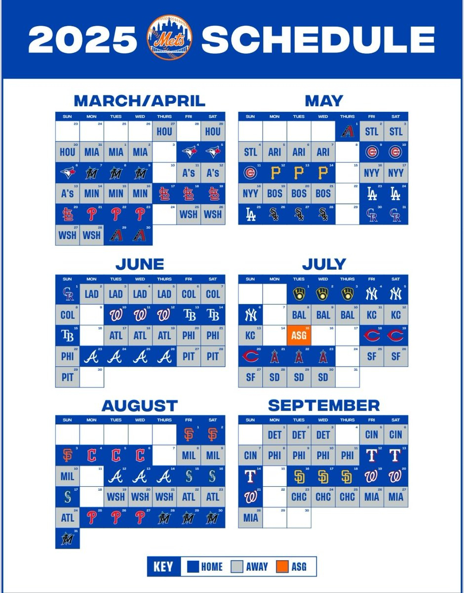 Tim Britton On X: &amp;quot;Highlights Of The Mets&amp;#039; 2025 Schedule: --They with MLB Toronto Blue Jays 2025 Calendar Printable