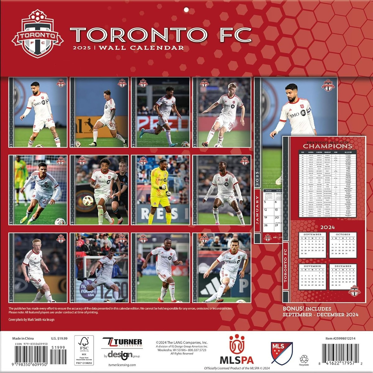 Toronto Fc - Mls - 2025 Wall Calendar - Brand New - 12214 | Ebay in MLS Toronto Fc 2025 Calendar Printable