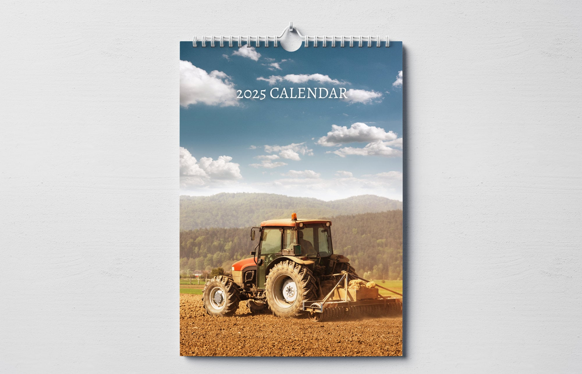 Tractors Calendar 2025: Monthly Wall Calendar With Notes, Hanging in Tractors Slim 2025 Calendar Printable