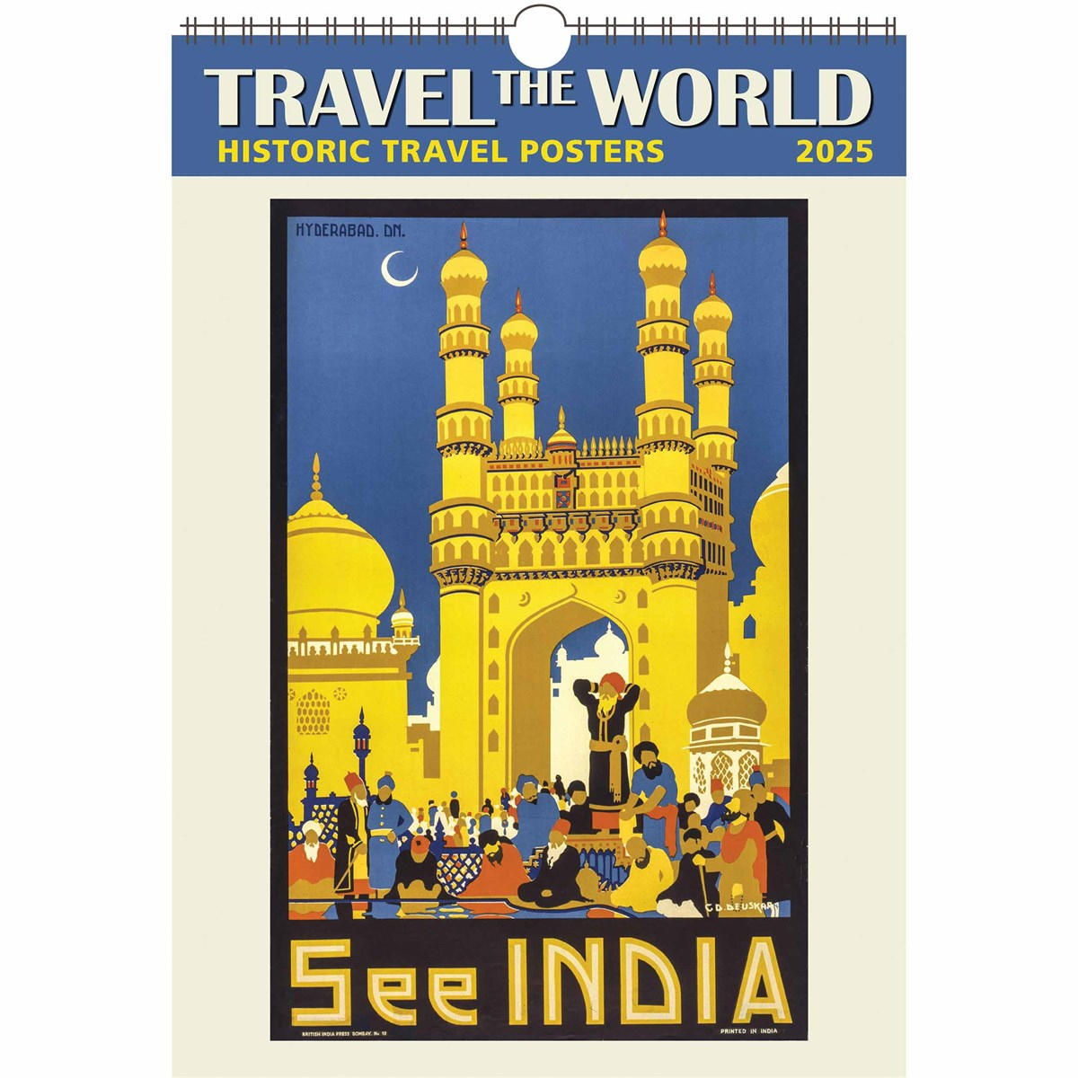 Travel The World, Historic Travel Posters Super Deluxe Calendar in Vintage Travel Posters 2025 Calendar Printable