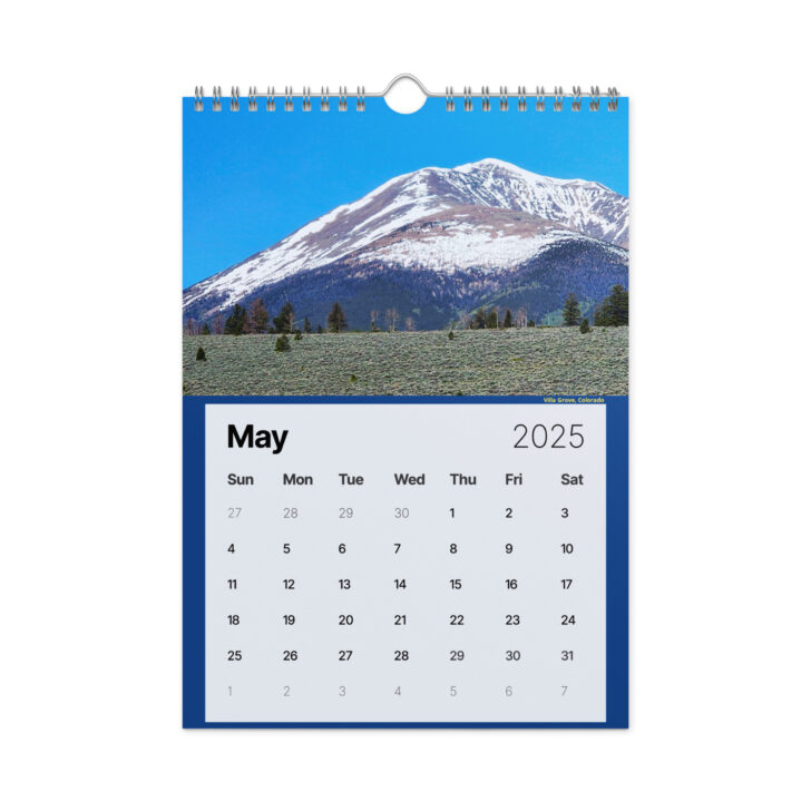 Mountains 2025 Calendar  Printable
