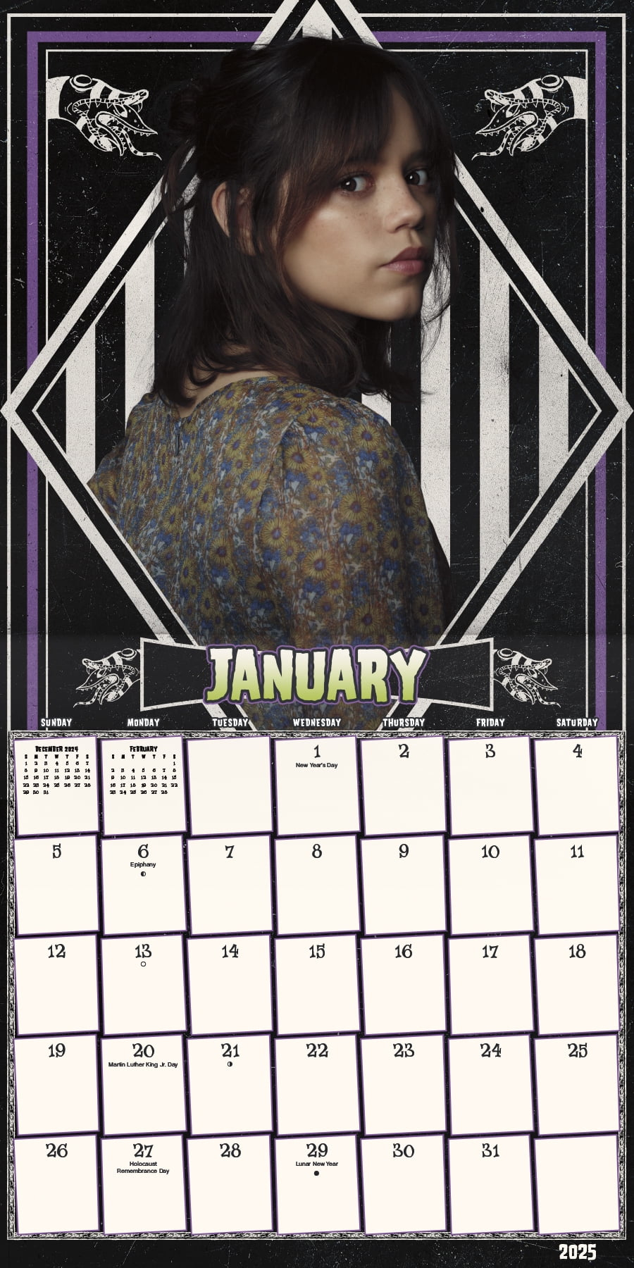 Trends International 2025 Beetlejuice 2 Wall Calendar for Beetlejuice 2 2025 Calendar Printable