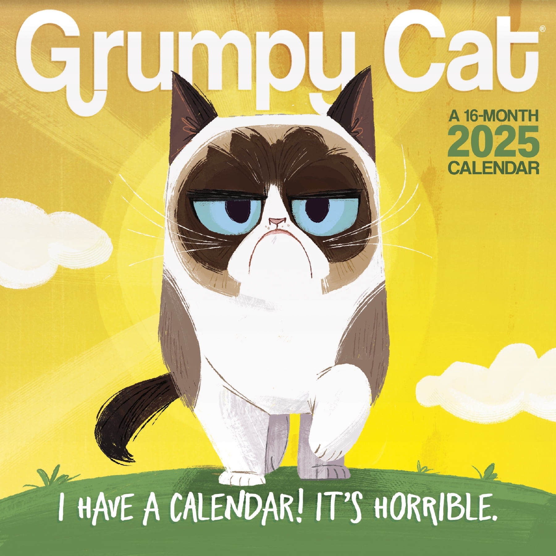 Trends International 2025 Grumpy Cat Mini Wall Calendar for Grumpy Cat 2025 Calendar Printable