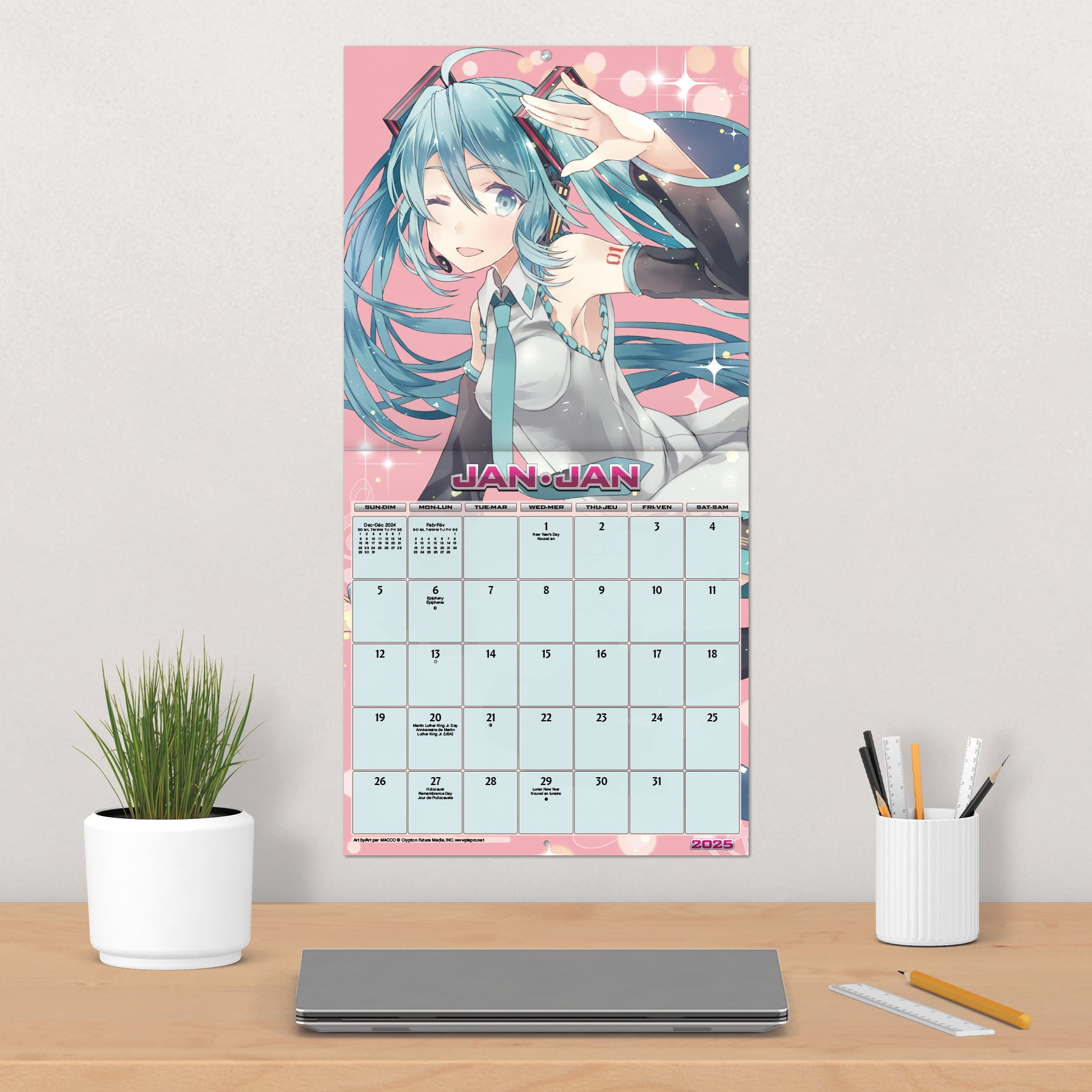Trends International 2025 Hatsune Miku Wall Calendar for Hatsune Miku 2025 Calendar Printable