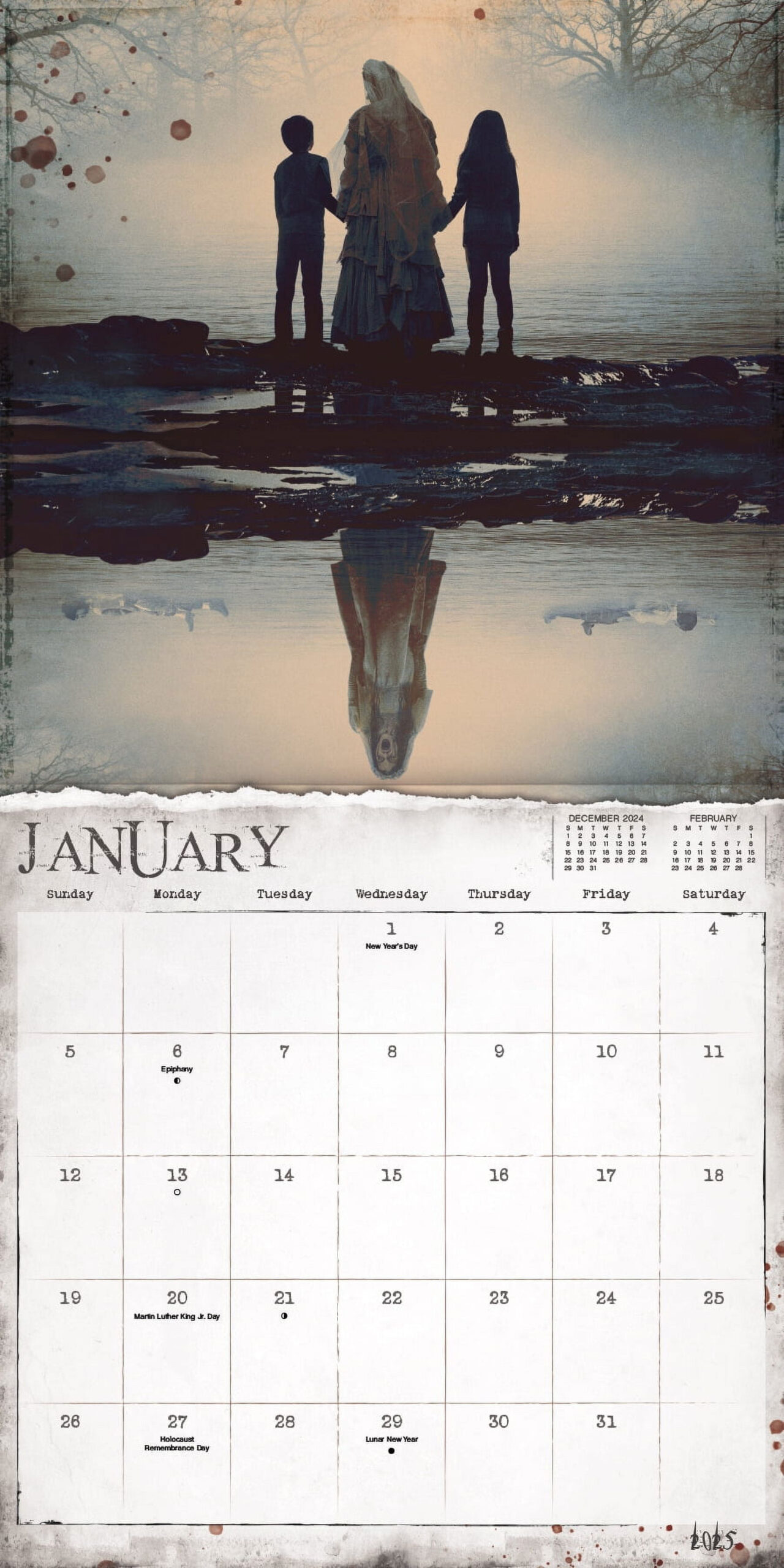 Trends International 2025 Horror Collection Wall Calendar pertaining to Horror Collection Exclusive With Bonus Print 2025 Calendar Printable