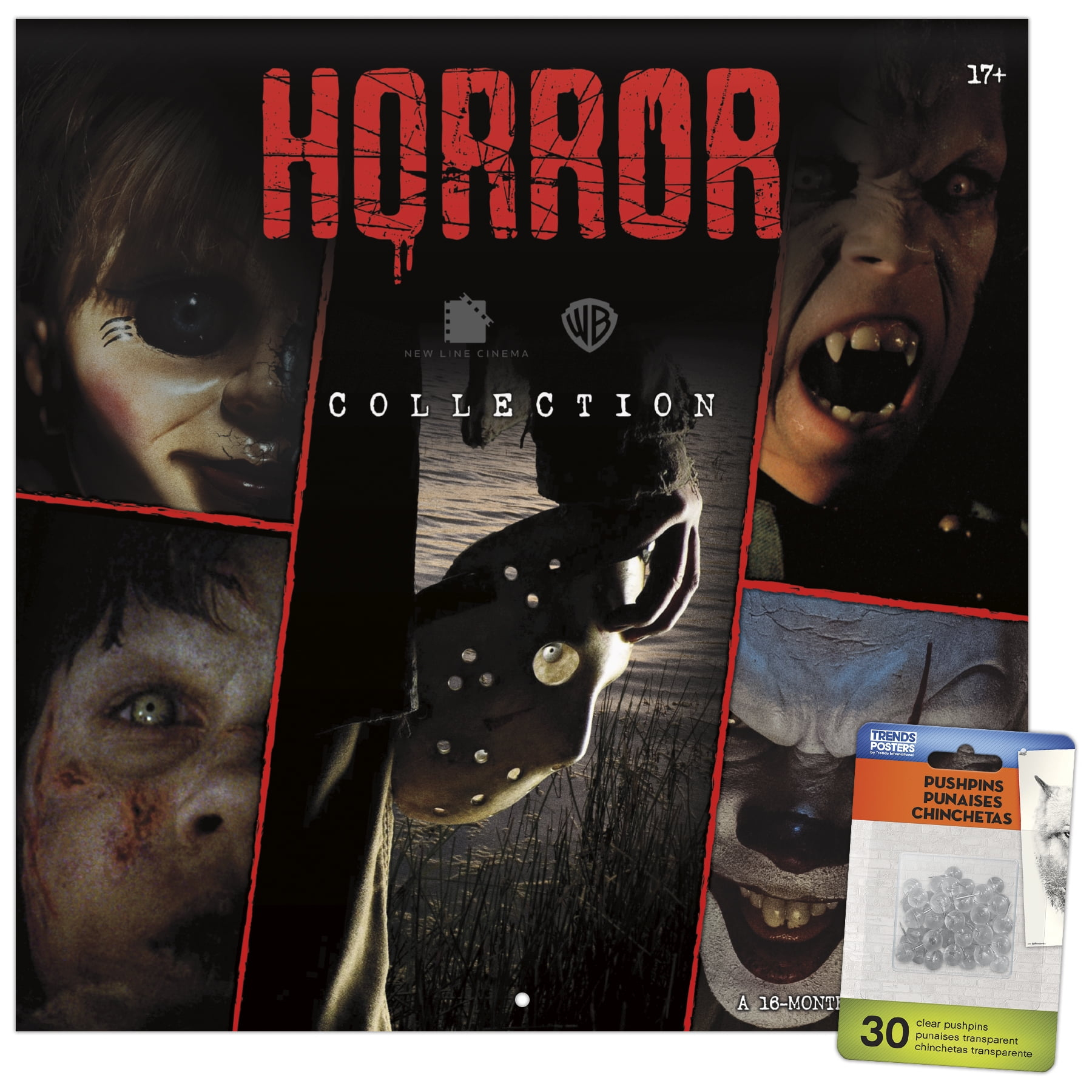 Trends International 2025 Horror Collection Wall Calendar regarding Horror Collection Exclusive With Bonus Print 2025 Calendar Printable