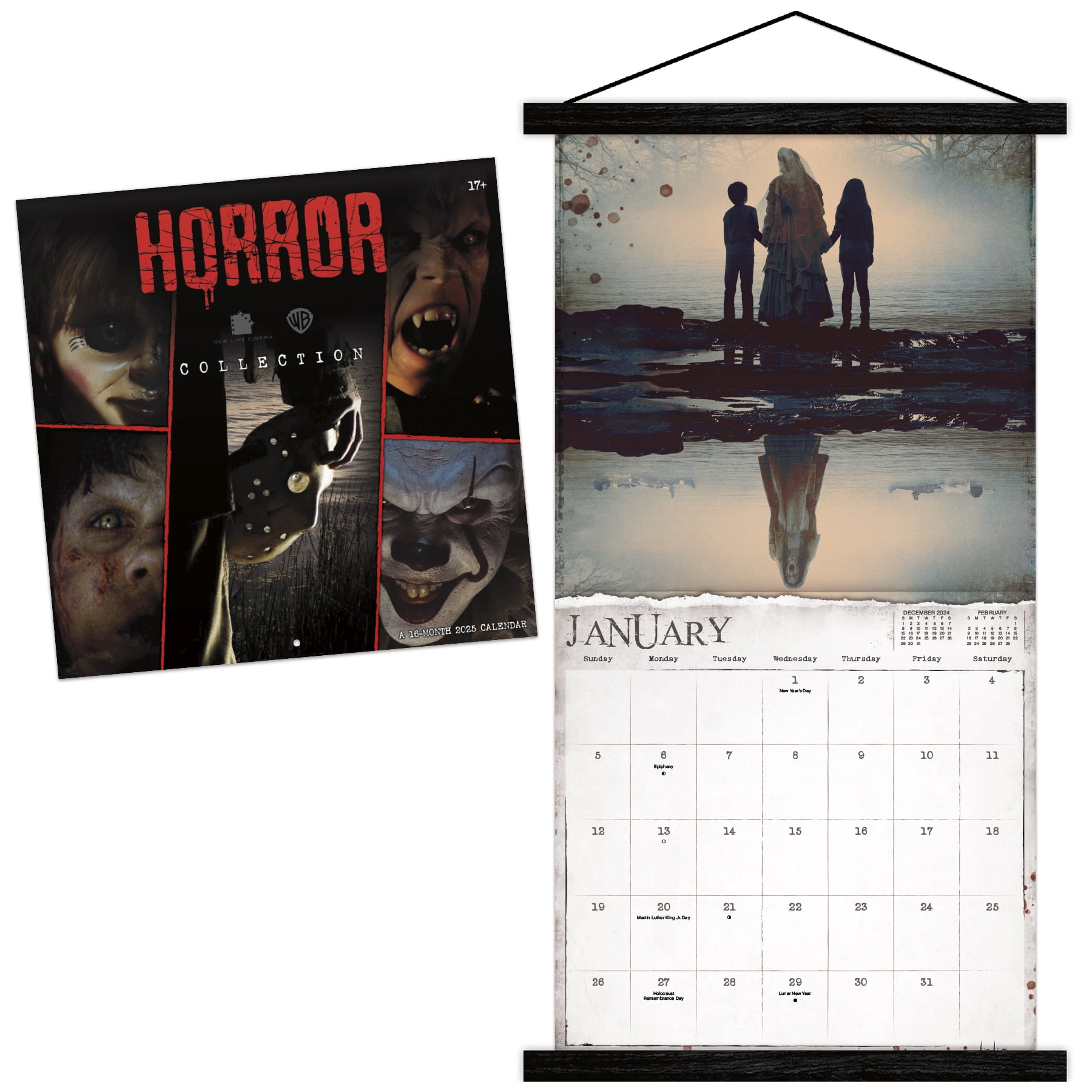 Trends International 2025 Horror Collection Wall Calendar regarding Horror Collection Exclusive With Bonus Print 2025 Calendar Printable