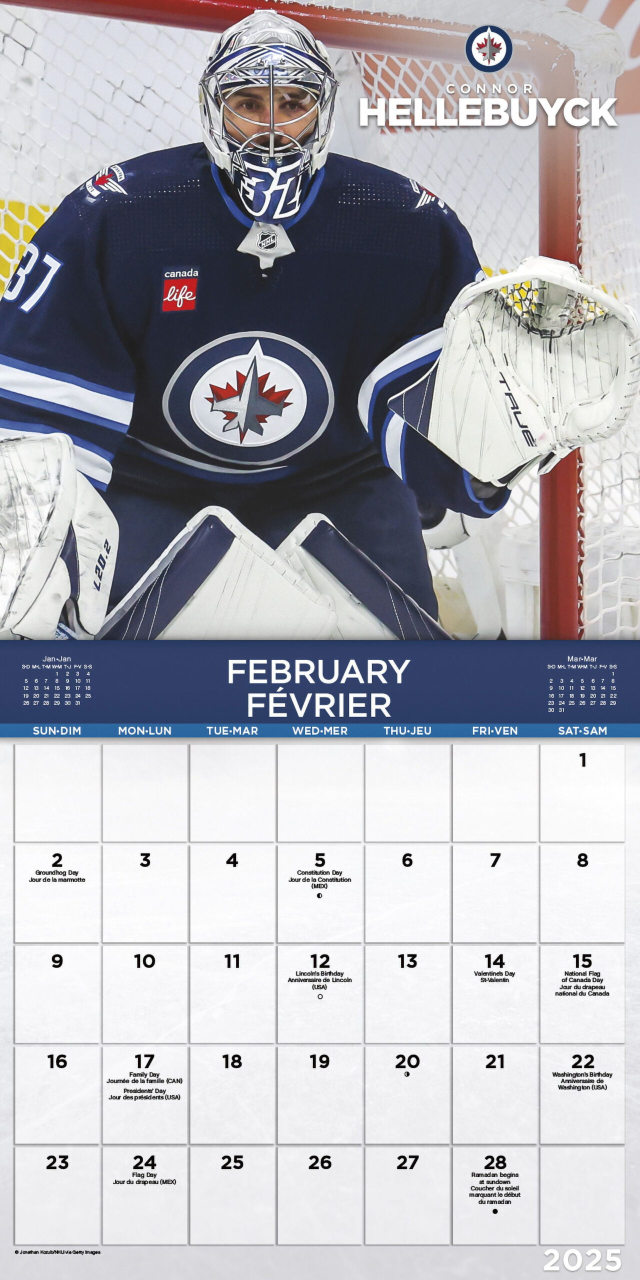 Trends International 2025 Nhl Winnipeg Jets Wall Calendar for Nhl Winnipeg Jets 2025 Calendar Printable