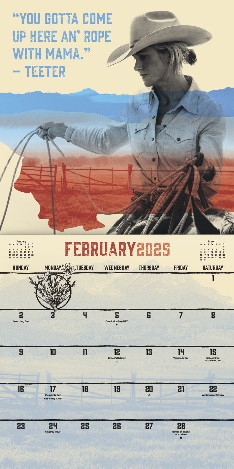 Trends International 2025 Yellowstone - From The Bunkhouse Wall Calendar regarding Yellowstone Tv 2025 Calendar Printable
