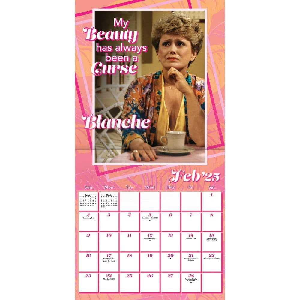 Trends International, Golden Girls Exclusive With Bonus Print 2025 Wall Calendar for Golden Girls Exclusive With Bonus Print 2025 Calendar Printable