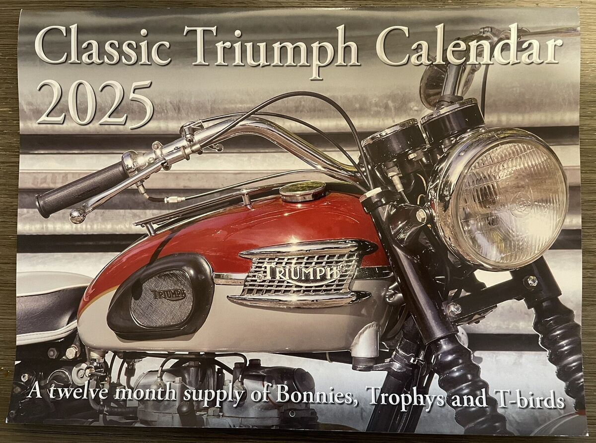Triumph 2025 Motorcycle Calendar | Ebay throughout Classic Triumph 2025 Calendar Printable