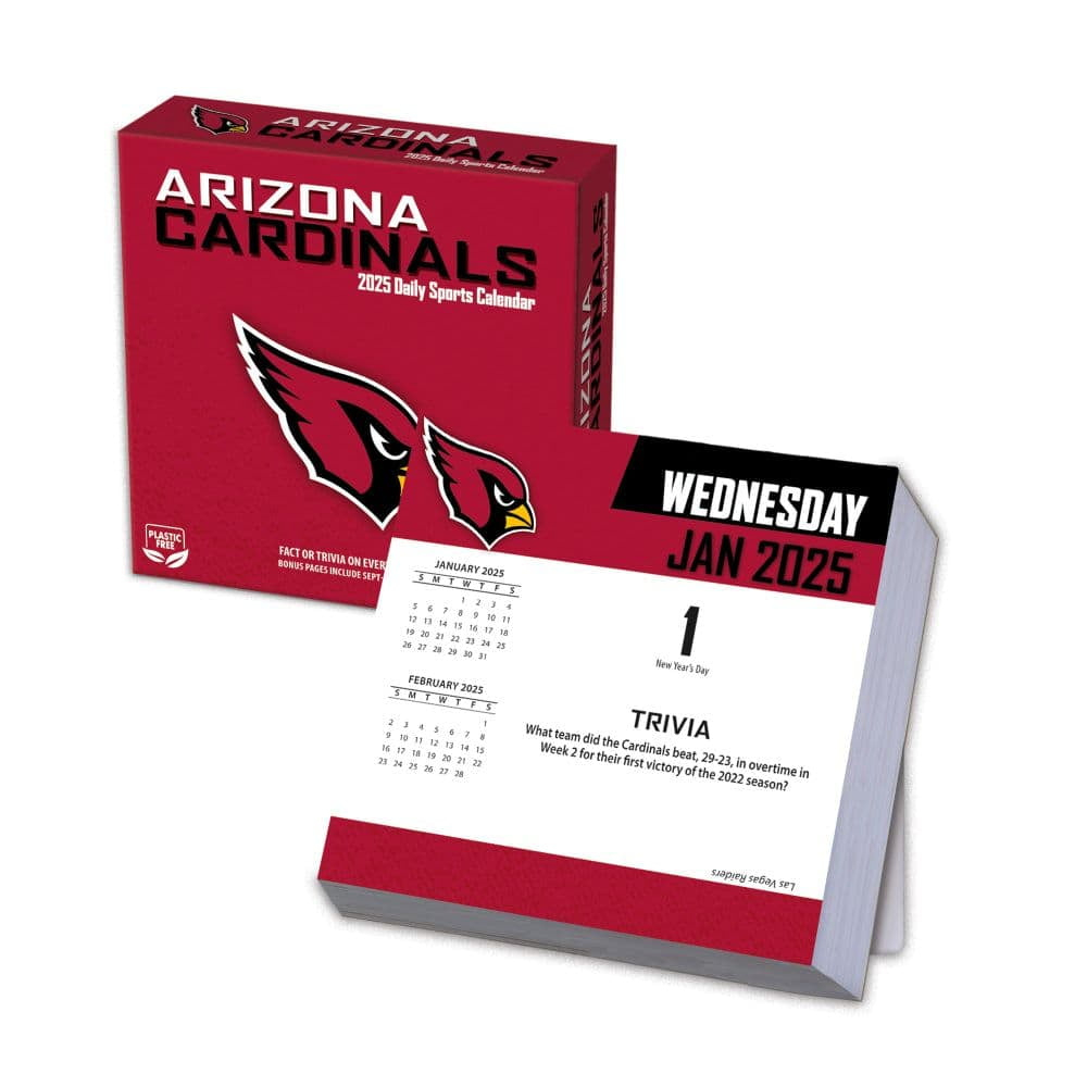 Turner Licensing, Nfl Arizona Cardinals 2025 Desk Calendar intended for NFL Las Vegas Raiders 2025 Calendar Printable