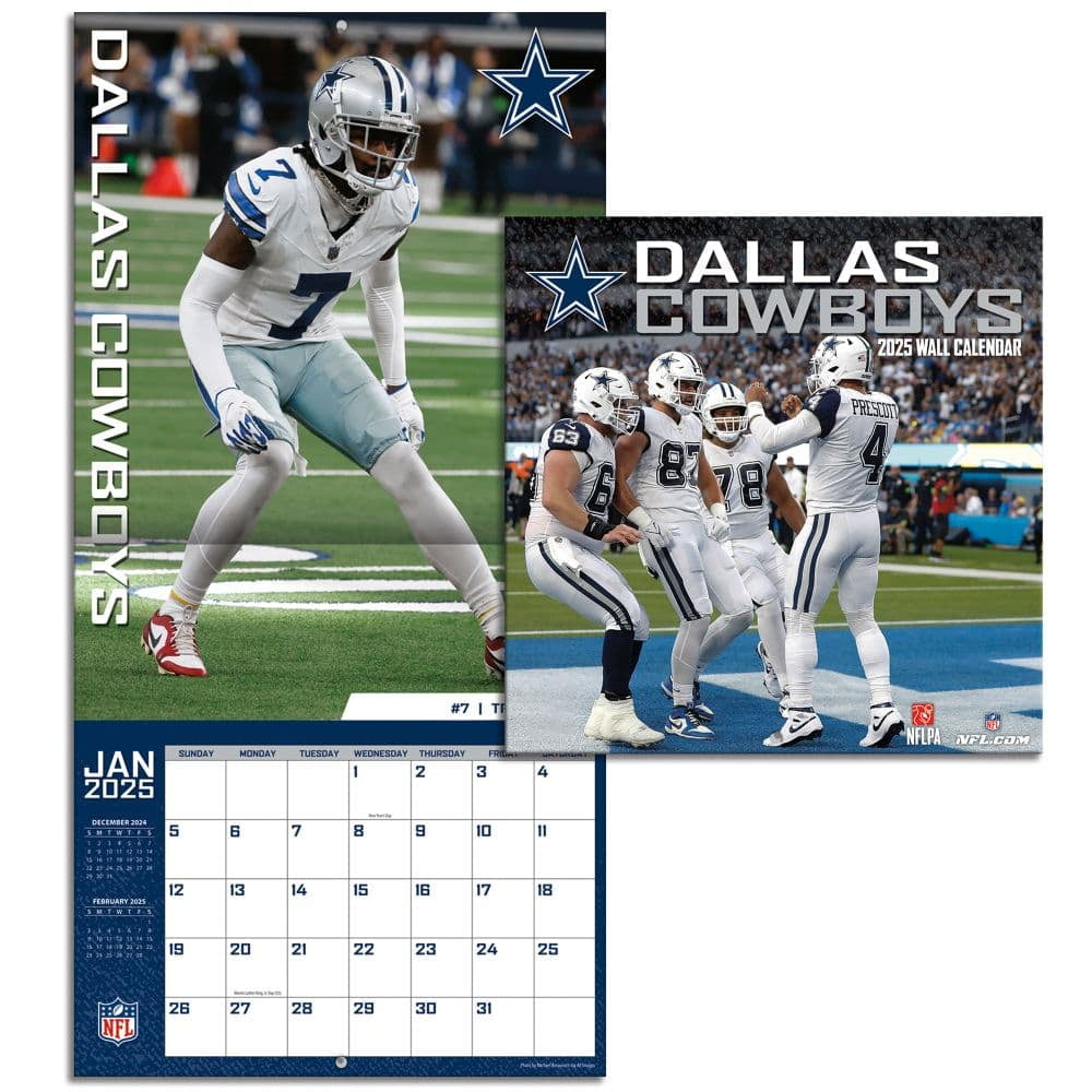 Turner Licensing, Nfl Dallas Cowboys 2025 Mini Wall Calendar intended for NFL Dak Prescott 2025 Calendar Printable