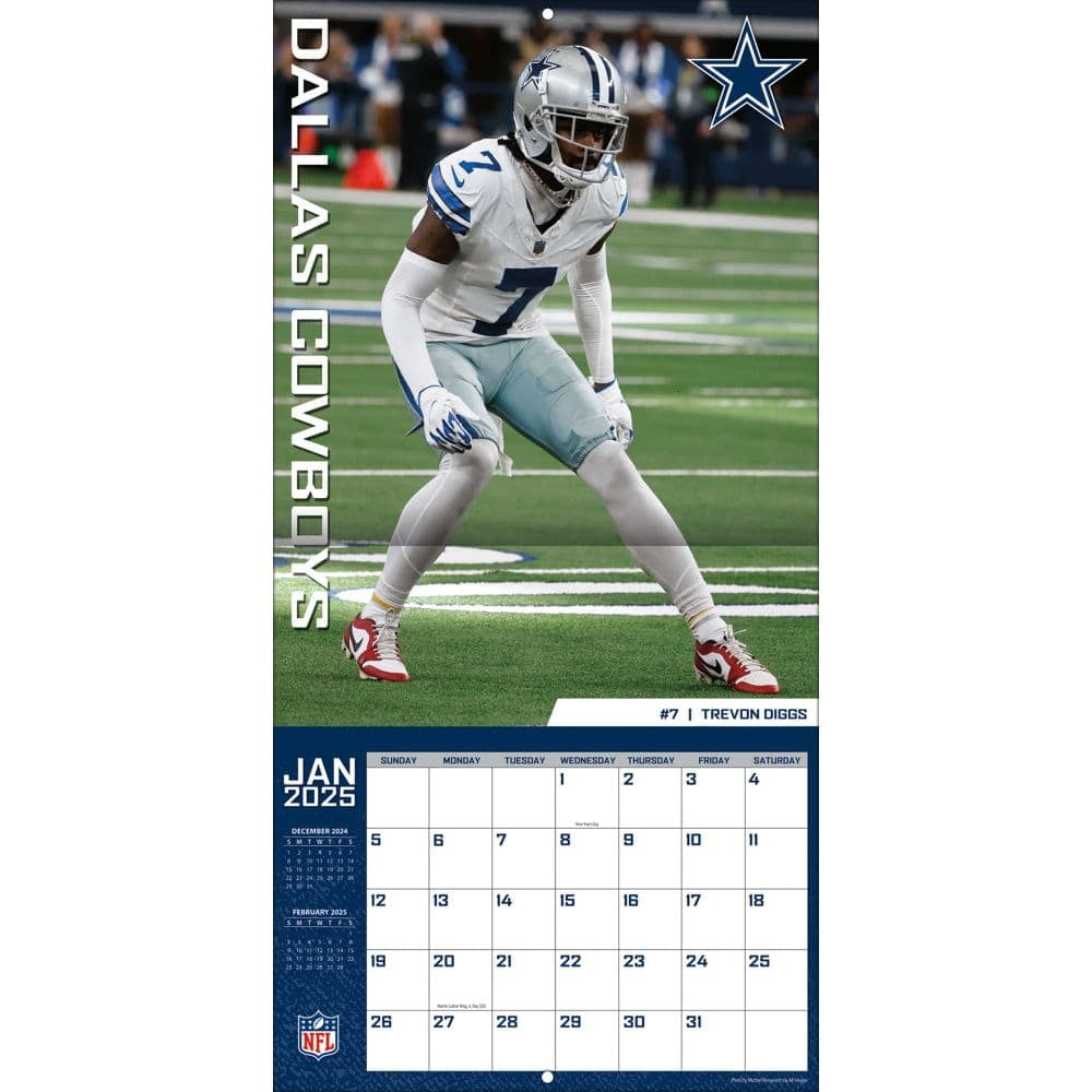 Turner Licensing, Nfl Dallas Cowboys 2025 Mini Wall Calendar intended for Nfl Dak Prescott 2025 Calendar Printable