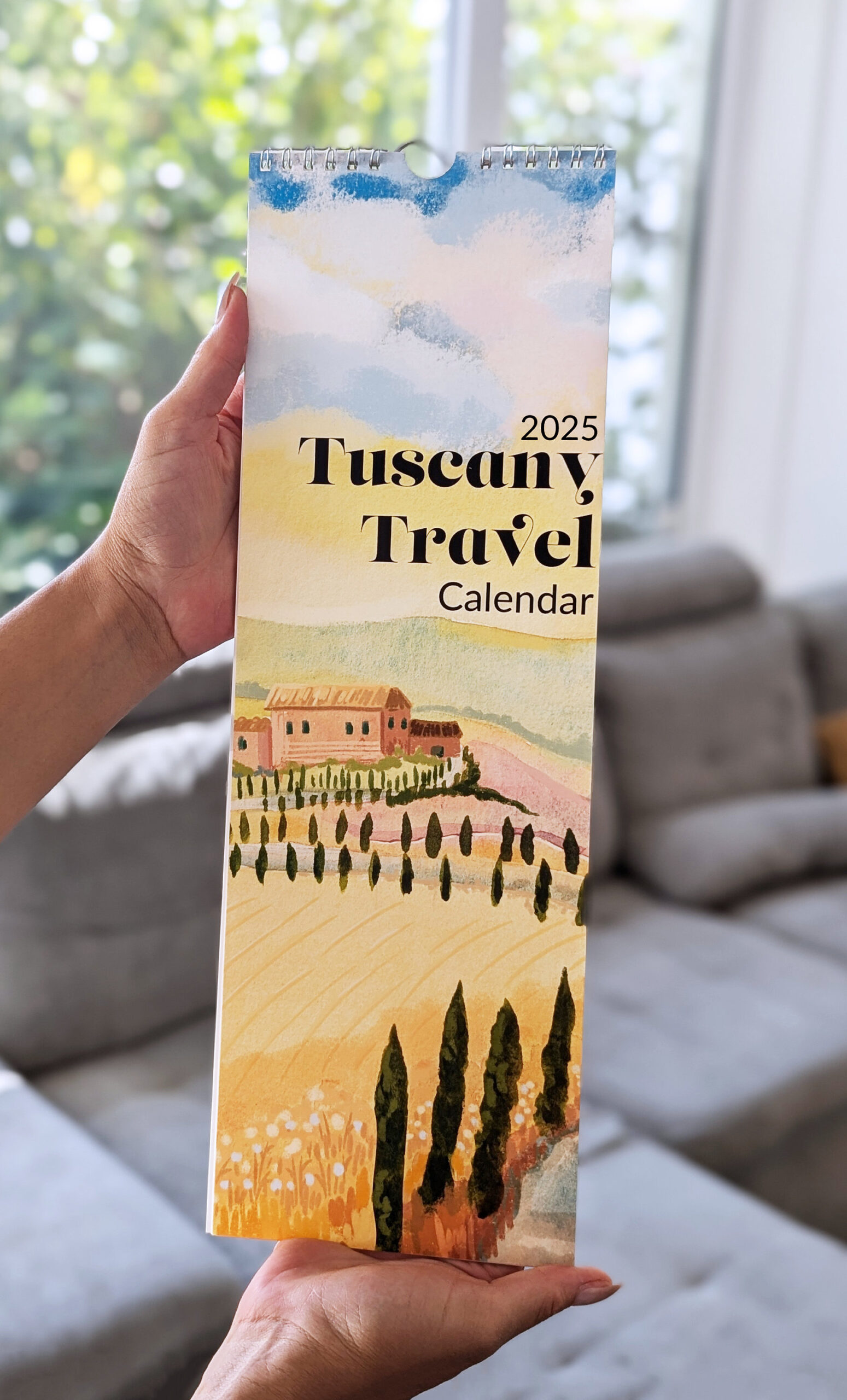 Tuscany Travel Calendar 2025 Travel Calendar Italy Watercolor regarding Tuscany 2025 Calendar Printable
