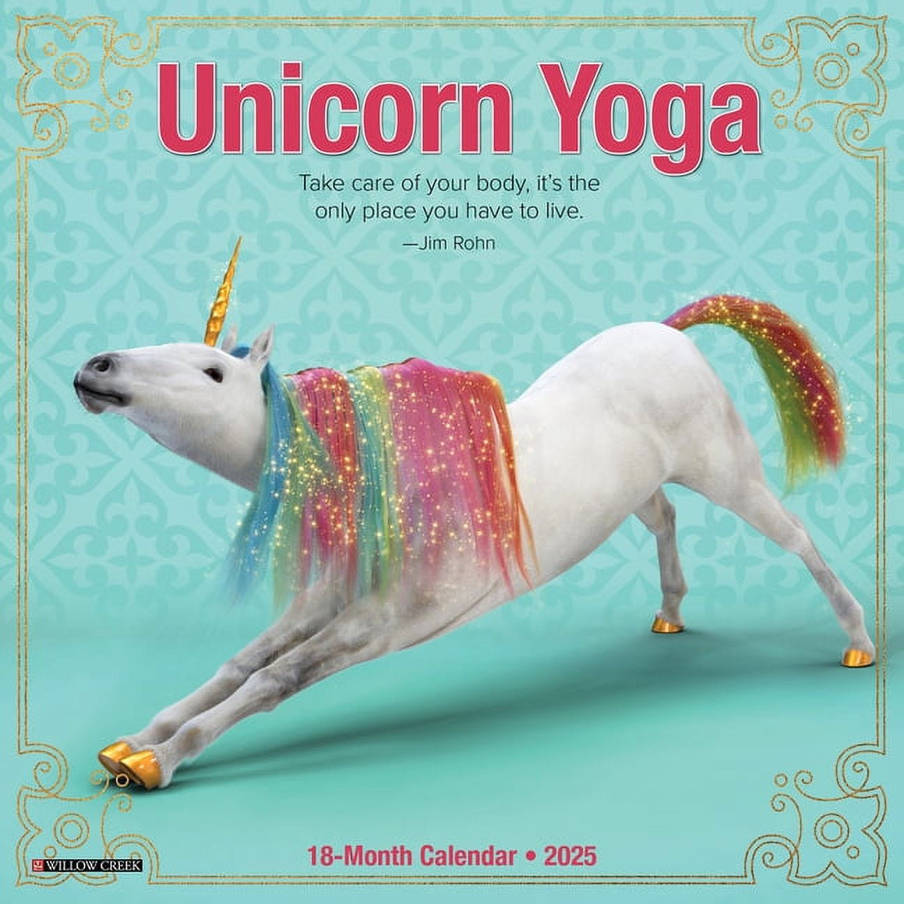 Unicorn Yoga 2025 Mini Wall Calendar - Walmart in Llama Yoga 2025 Calendar Printable