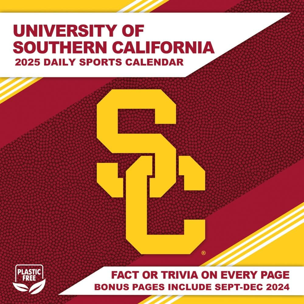 Usc Trojans 2025 Boxed Desk Calendar throughout COL Usc Trojans 2025 Calendar Printable