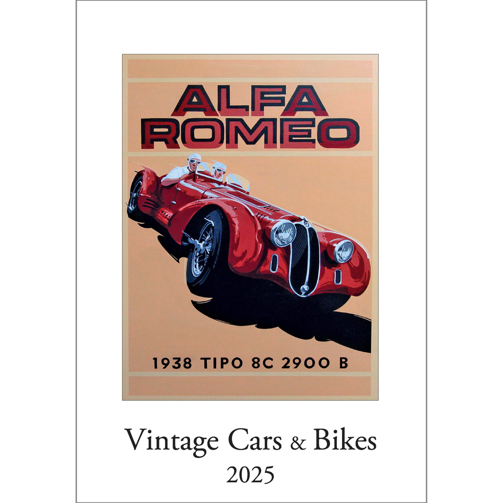 Vintage Cars &amp;amp; Bikes Large Wall Calendar 2025 with regard to Classic Motorcycles 2025 Calendar Printable