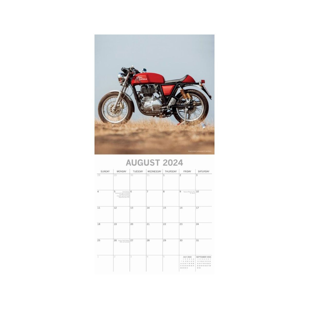 Vintage Large Motorcycle Calendar 2025 with Classic Motorcycles 2025 Calendar Printable