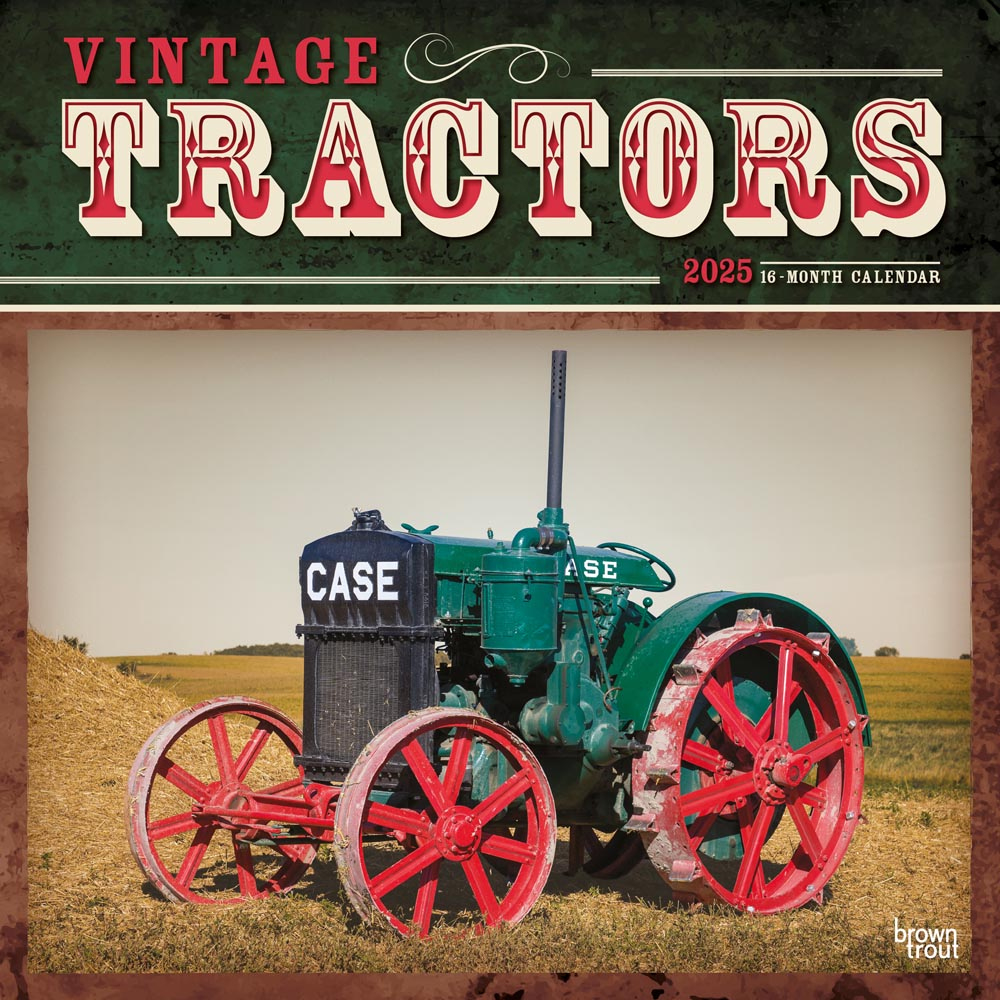 Vintage Tractors | 2025 12 X 24 Inch Monthly Square Wall Calendar regarding Tractors 2025 Calendar Printable