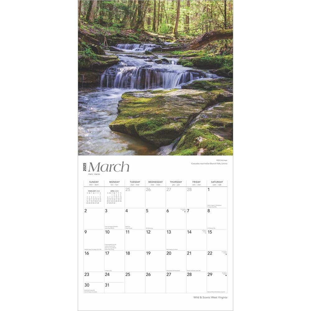 West Virginia Wild And Scenic 2025 Wall Calendar - Calendars pertaining to West Virginia Wild And Scenic 2025 Calendar Printable