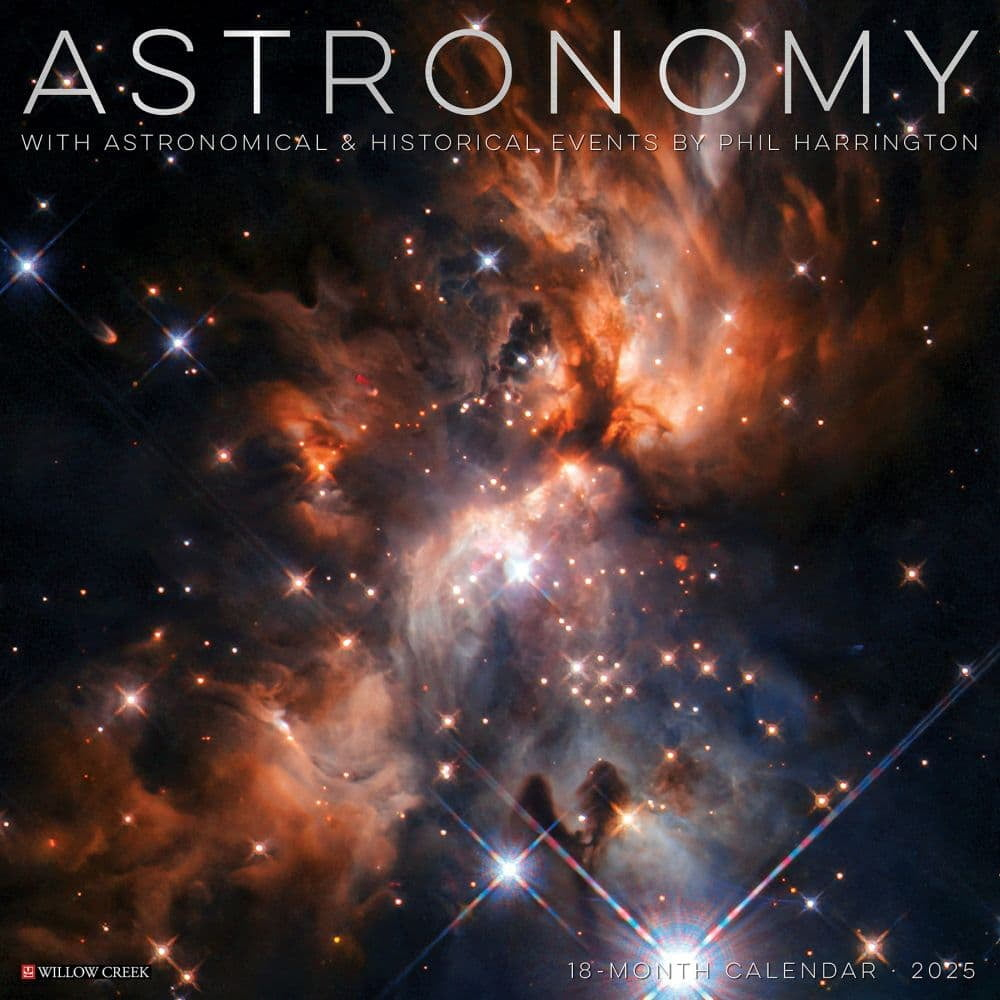 Willow Creek Press, Astronomy 2025 Wall Calendar throughout Starry Nights Astronomy 2025 Calendar Printable