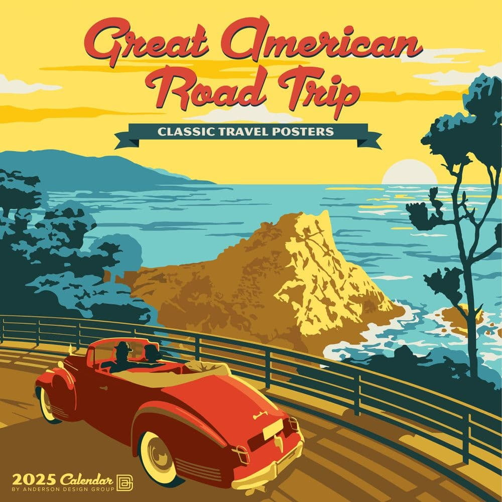 Willow Creek Press, Great American Road Trip Travel Post 2025 Wall Calendar within Americas Backroads 2025 Calendar Printable