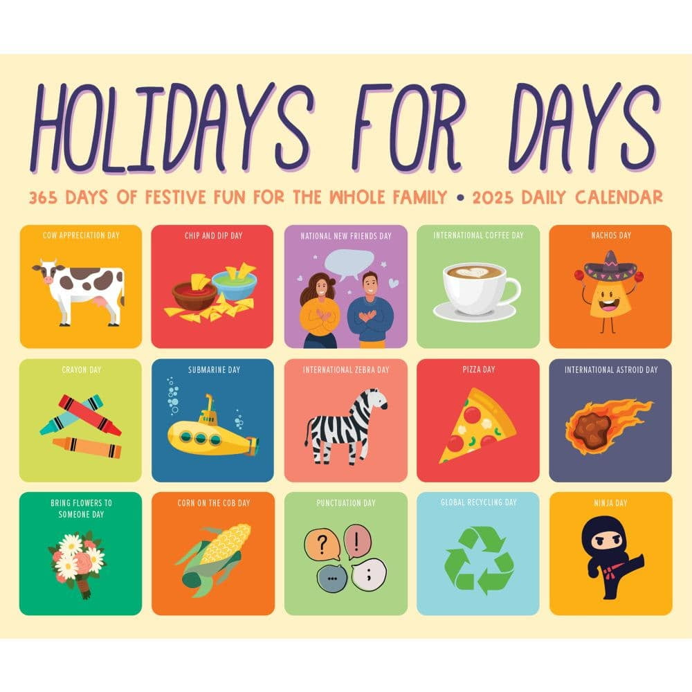 Willow Creek Press, Holidays For Days 2025 Desk Calendar throughout Just Westies 2025 Calendar Printable