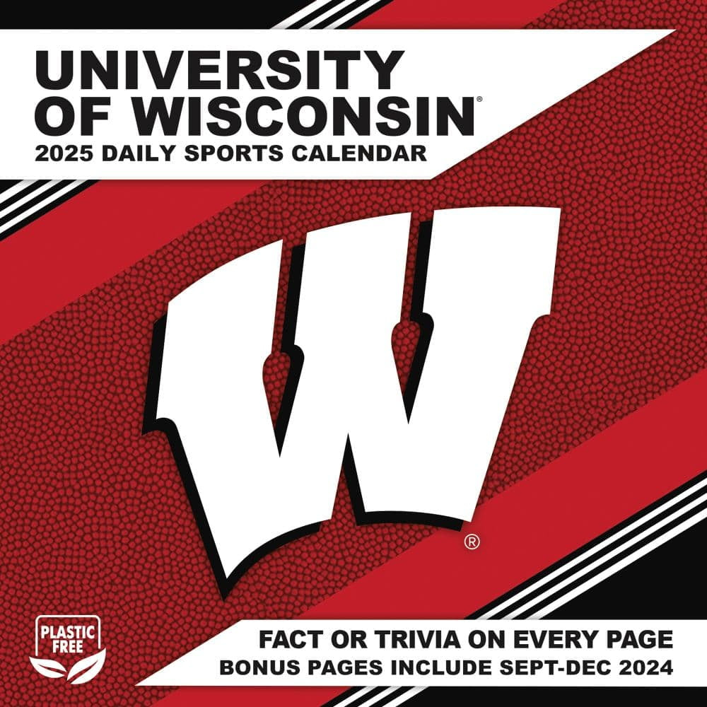 Wisconsin Badgers 2025 Boxed Desk Calendar within Col Wisconsin Badgers 2025 Calendar Printable