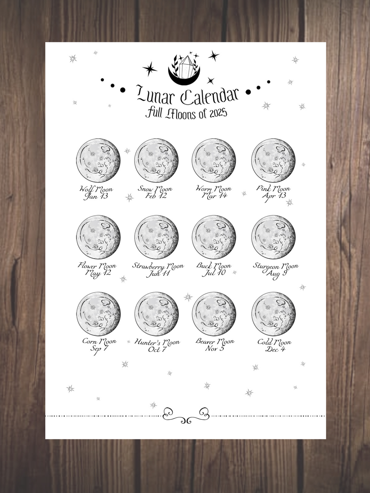 Witchy Planner Pdf 2025 throughout Witchcraft 2025 Calendar Printable
