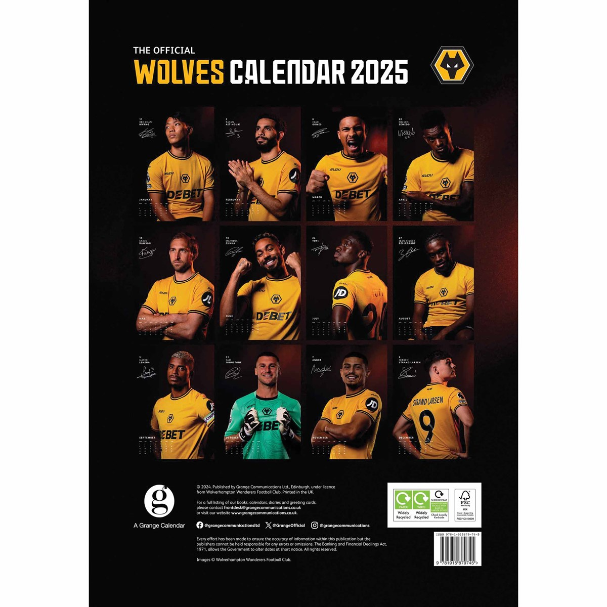 Wolverhampton Wanderers Fc A3 Calendar 2025 for Wolves 2025 Calendar Printable