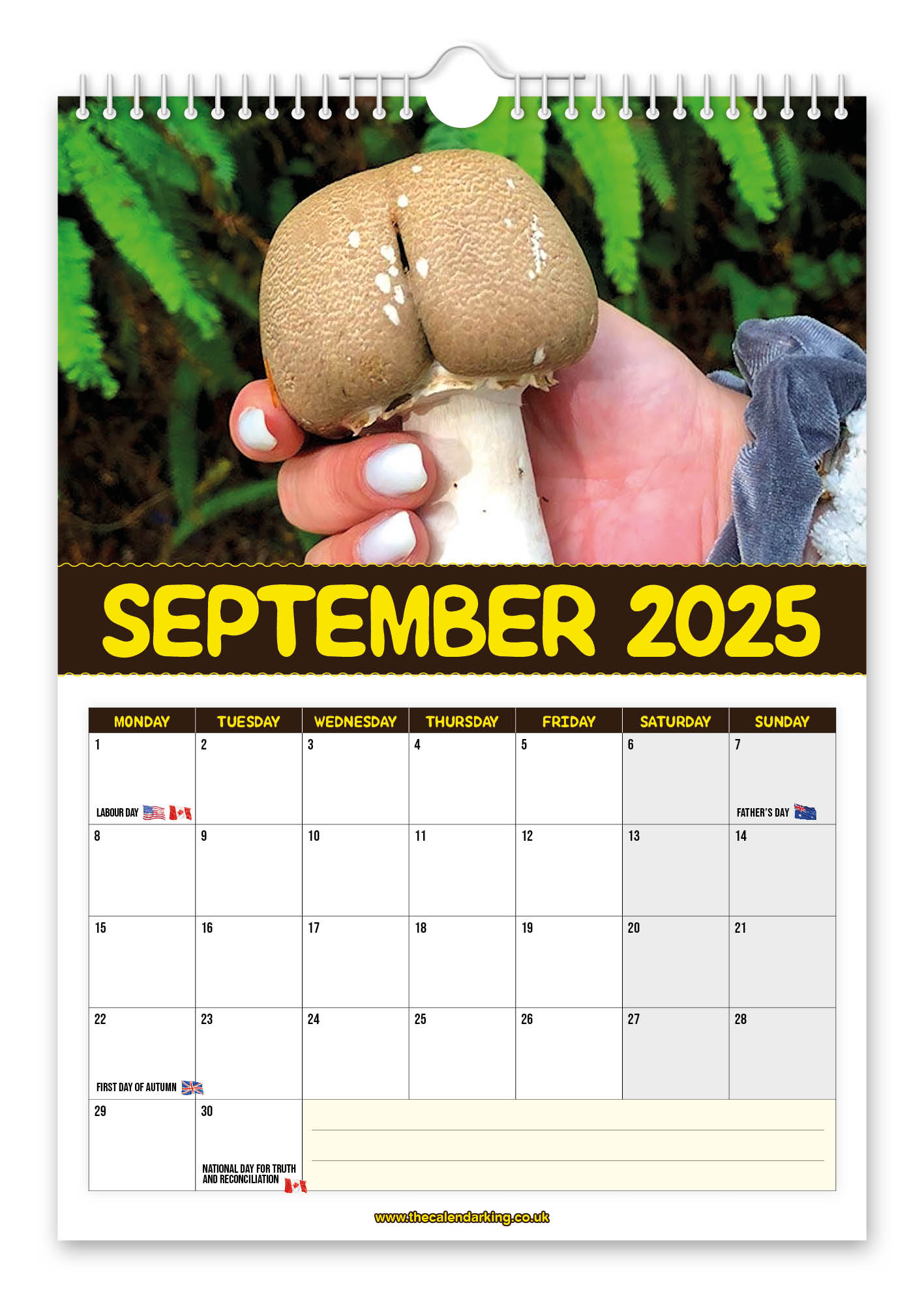 World&amp;#039;S Greatest Mushrooms - 2025 Wall Calendar - The Calendar King for Mushroom Poster 2025 Calendar Printable