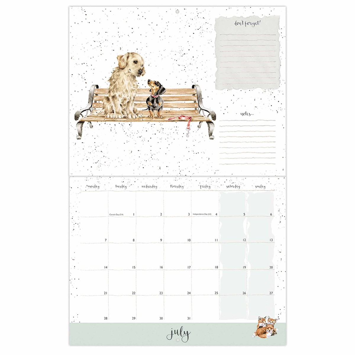 Wrendale Designs, The Country Set A4 Calendar 2025 within Country Wildlife 2025 Calendar Printable