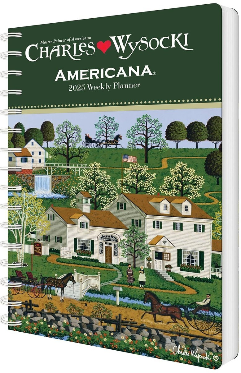 Wysocki - Americana - 2025 Engagement Planner Calendar - Brand New within Wysocki Americana Deluxe 2025 Calendar Printable