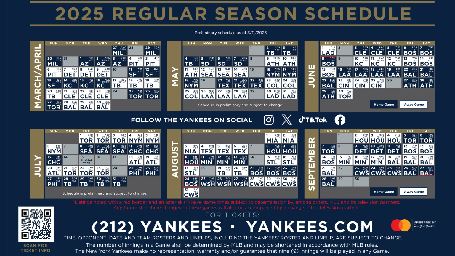 Yankees Printable Schedule | New York Yankees regarding MLB Derek Jeter 2025 Calendar Printable